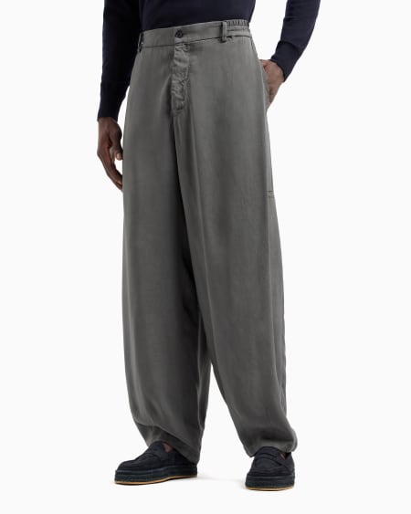A|x Armani Exchange Wide-leg Viscose Trousers