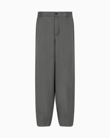 a|x armani exchange Wide-leg viscose trousers