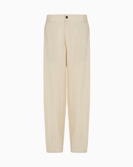 a|x armani exchange Wide-leg viscose trousers