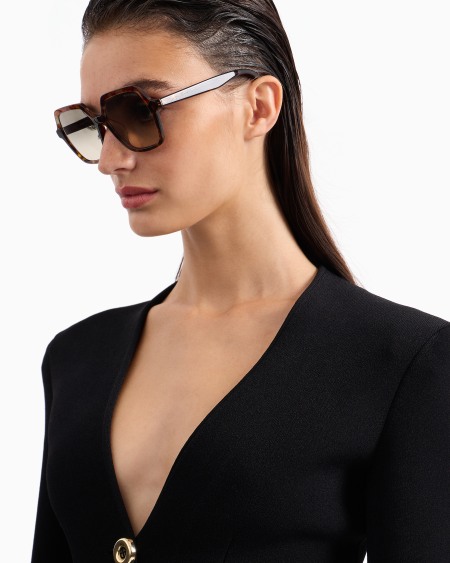 A|x Armani Exchange Women’s Square Sunglasses