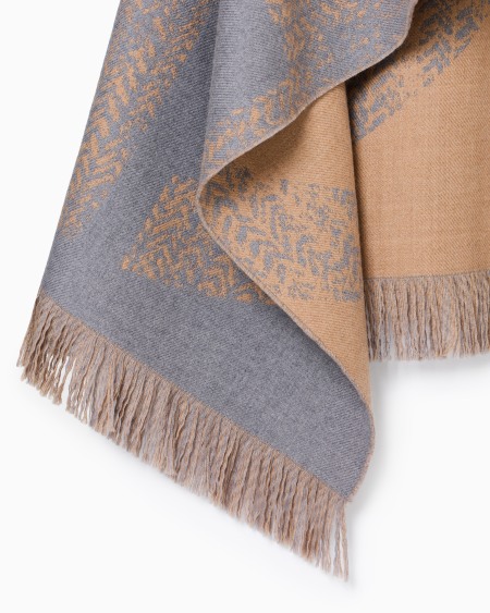 A|x Armani Exchange Wool Cape With GA Logo