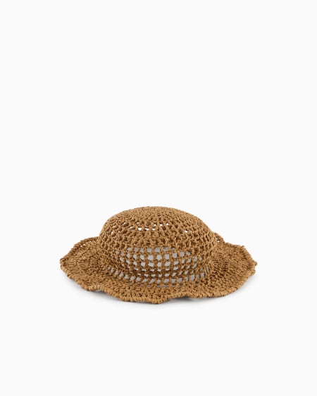 A|x Armani Exchange Woven Viscose Cloche Hat