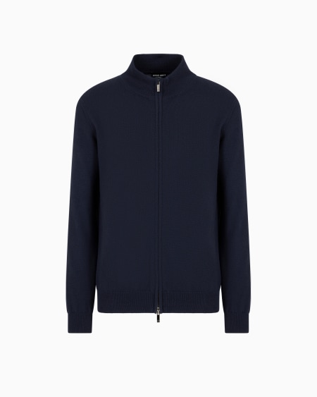 a|x armani exchange Zipped cardigan in cashmere