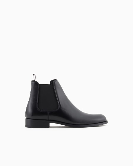 a|x armani exchange Antique-effect leather ankle boots