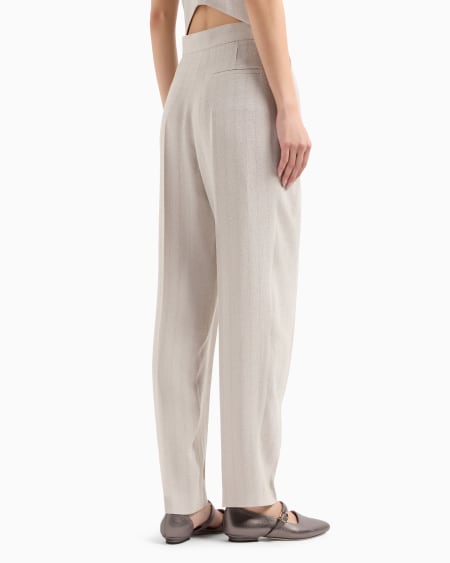 A|x Armani Exchange Armure Viscose Double-pleat Trousers