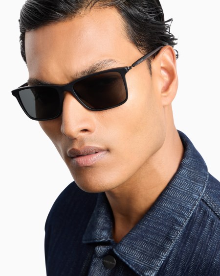 A|x Armani Exchange Asian-fit Rectangular Sunglasses For Men