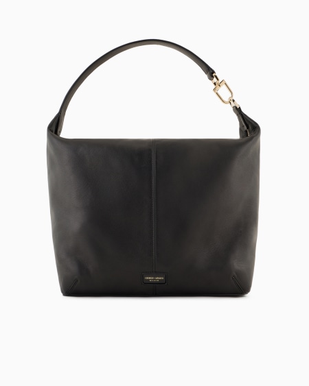 a|x armani exchange ASV La Prima Soft oversized hobo bag in ASV nappa leather