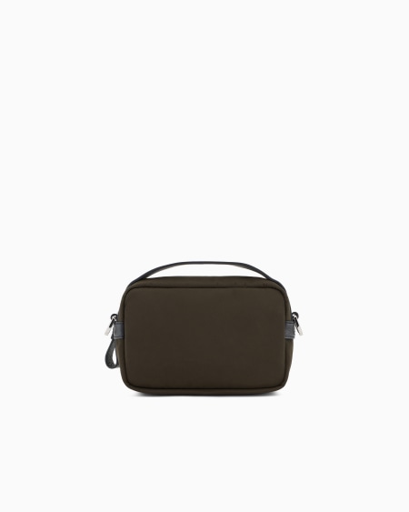 A|x Armani Exchange ASV Mini Crossbody Bag In Nylon And Leather