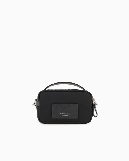 a|x armani exchange ASV mini crossbody bag in nylon and leather