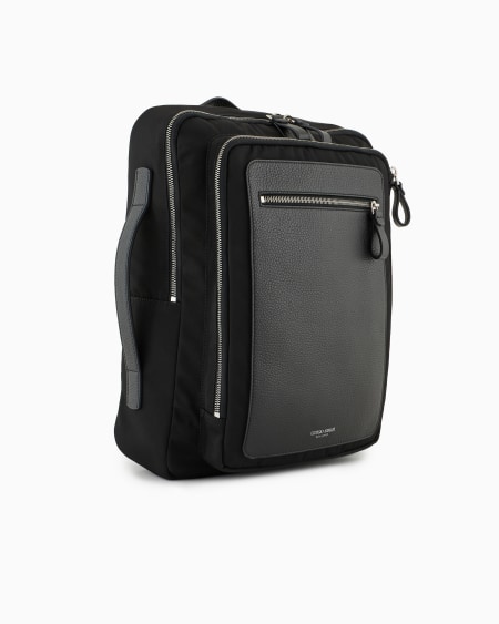 A|x Armani Exchange ASV Nylon And Pebbled-leather Backpack