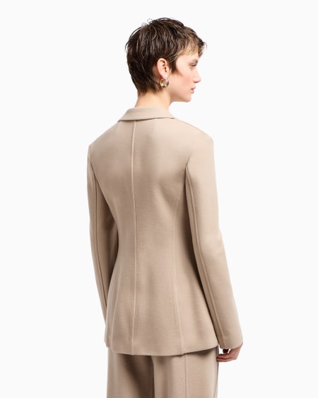 A|x Armani Exchange ASV Single-breasted Jacket In Wool Double Jersey