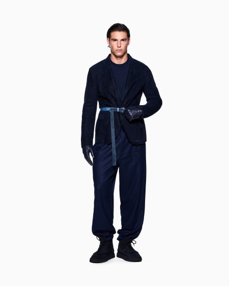 A|x Armani Exchange ASV Stretch Cashmere And Viscose-blend Crew-neck T-shirt