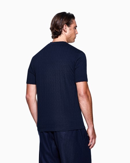 A|x Armani Exchange ASV Stretch Cashmere And Viscose-blend Crew-neck T-shirt