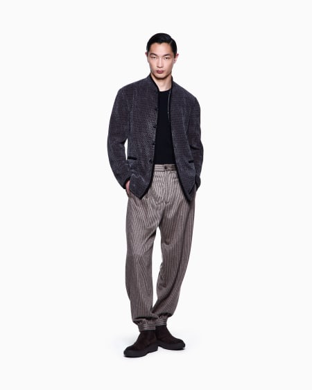 A|x Armani Exchange ASV Stretch Cashmere And Viscose-blend Crew-neck T-shirt