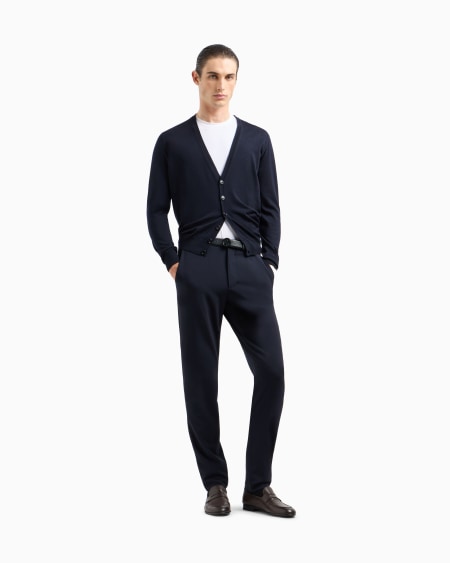 A|x Armani Exchange ASV Stretch Viscose Jersey Jumper With Crew Neck And Short Sleeves