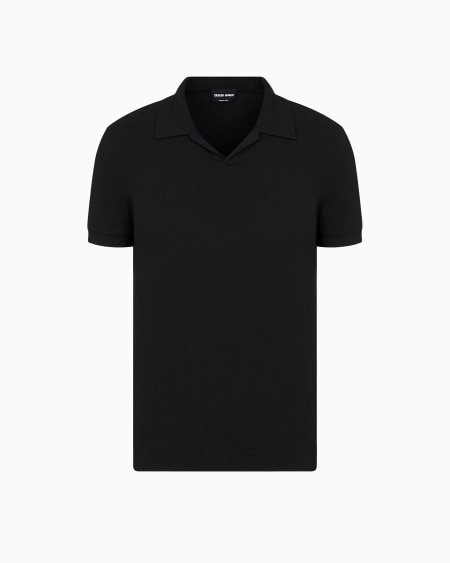 a|x armani exchange ASV stretch viscose jersey short-sleeved polo shirt