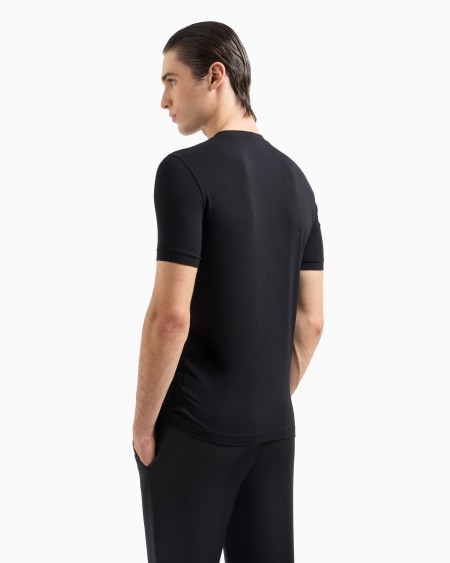 A|x Armani Exchange ASV Stretch-viscose T-shirt With Signature Logo