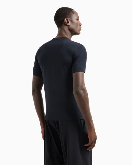 A|x Armani Exchange ASV Stretch-viscose T-shirt With Signature Logo