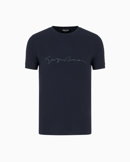 a|x armani exchange ASV stretch-viscose T-shirt with signature logo