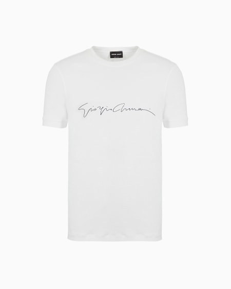 a|x armani exchange ASV stretch-viscose T-shirt with signature logo