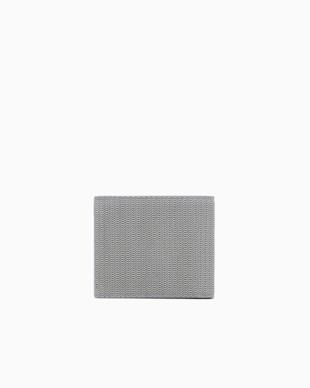 A|x Armani Exchange Bifold Wallet In Embossed Leather