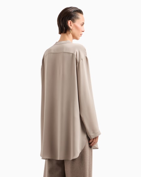 A|x Armani Exchange Blouse In Triple Silk Georgette