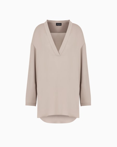 a|x armani exchange Blouse in triple silk georgette