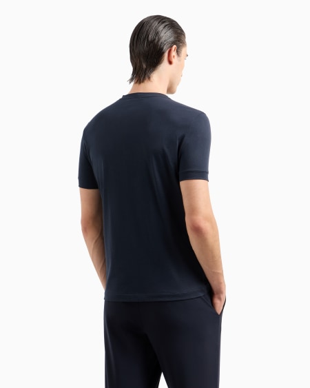 A|x Armani Exchange Borgonuovo 11 Crew-neck T-shirt In Pima Cotton Jersey