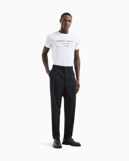 A|x Armani Exchange Borgonuovo 11 Crew-neck T-shirt In Pima Cotton Jersey