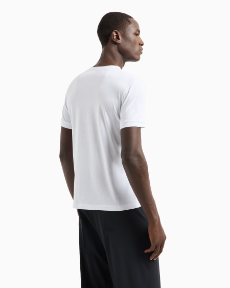 A|x Armani Exchange Borgonuovo 11 Crew-neck T-shirt In Pima Cotton Jersey