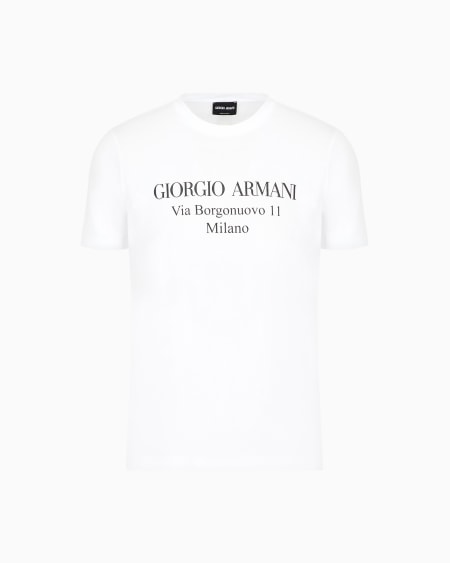 a|x armani exchange Borgonuovo 11 crew-neck T-shirt in Pima cotton jersey