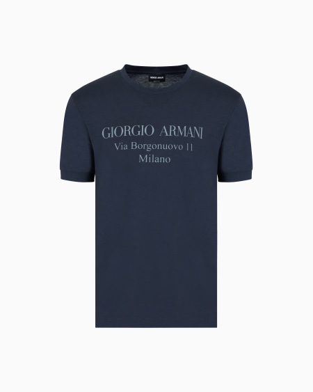 a|x armani exchange Borgonuovo 11 crew-neck T-shirt in Pima cotton jersey