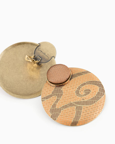 A|x Armani Exchange Brass And Resin Clip-on Earrings