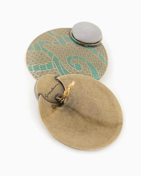 A|x Armani Exchange Brass And Resin Clip-on Earrings