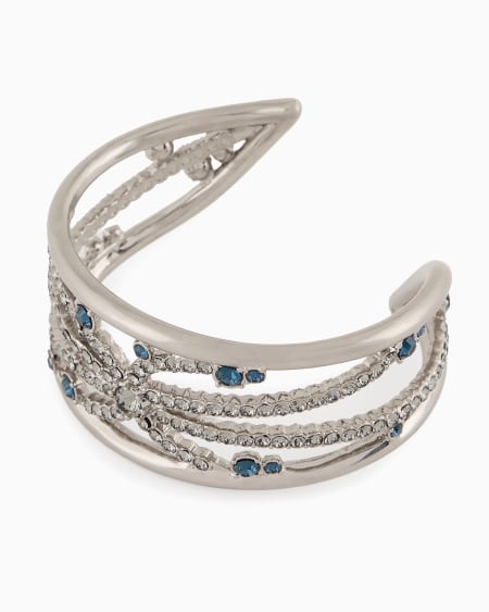 A|x Armani Exchange Brass And Swarovski Crystal Bangle