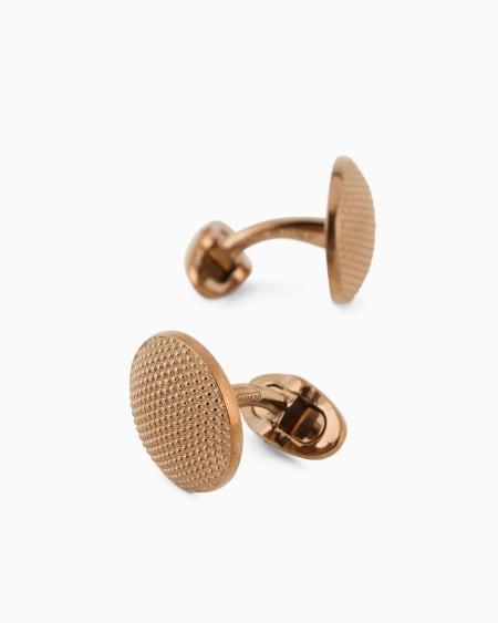 A|x Armani Exchange Bronze-finish Sterling Silver Cufflinks