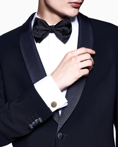 A|x Armani Exchange Bronze-finish Sterling Silver Cufflinks