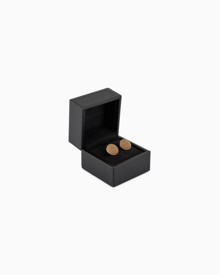 A|x Armani Exchange Bronze-finish Sterling Silver Cufflinks