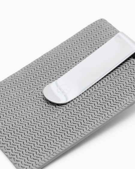 A|x Armani Exchange Card Holder In Embossed Leather