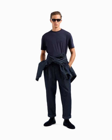 A|x Armani Exchange Cashmere And Cotton Interlock Crew-neck T-shirt