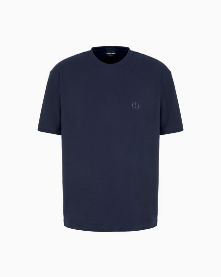 a|x armani exchange Cashmere and cotton interlock crew-neck T-shirt