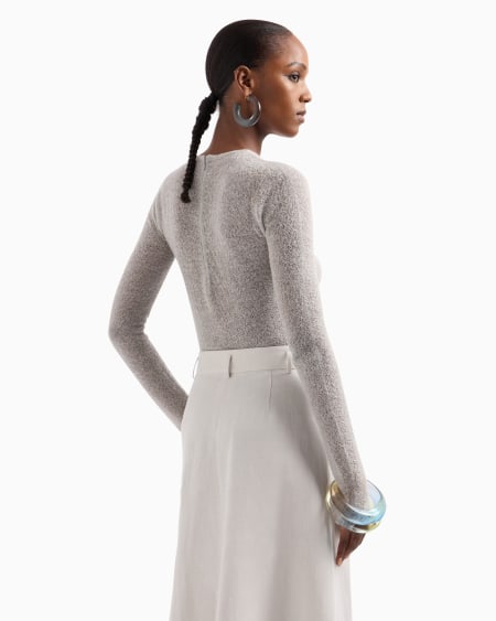 A|x Armani Exchange Cashmere And Mohair Wool Crew-neck Jumper