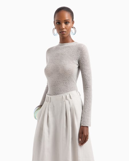 A|x Armani Exchange Cashmere And Mohair Wool Crew-neck Jumper