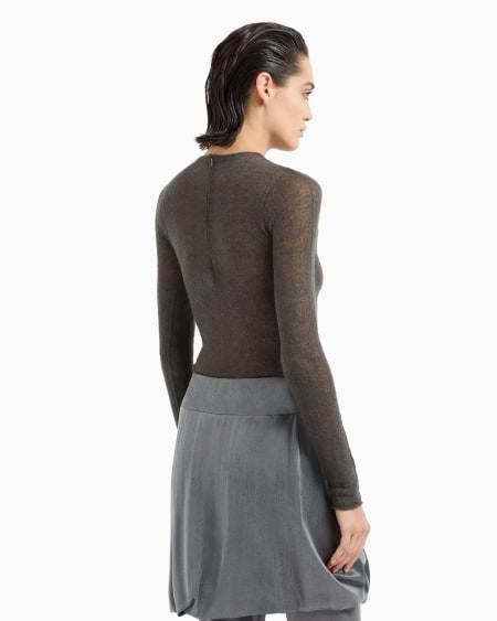 A|x Armani Exchange Cashmere And Mohair Wool Crew-neck Jumper