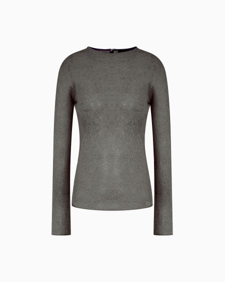 a|x armani exchange Cashmere and mohair wool crew-neck jumper