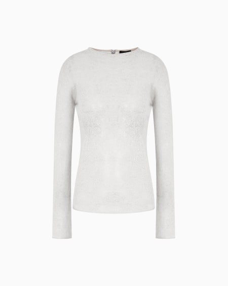 a|x armani exchange Cashmere and mohair wool crew-neck jumper