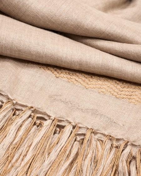 A|x Armani Exchange Cashmere And Silk Stole With Fringe Detail