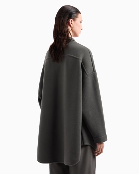 A|x Armani Exchange Cashmere And Virgin Wool Shirt Jacket