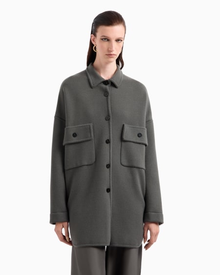 A|x Armani Exchange Cashmere And Virgin Wool Shirt Jacket