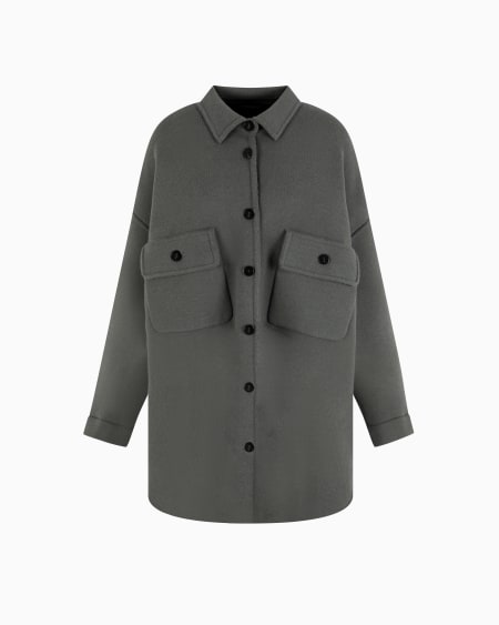 a|x armani exchange Cashmere and virgin wool shirt jacket